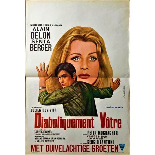 Diaboliquement Vôtre - Alain Delon - Affiche Belge 37 X 56 - 1967 - on Productcaster.