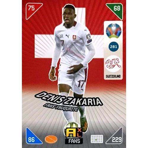 281 Denis Zakaria - Switzerland - Fans' Favourites - Panini Euro 20... on Productcaster.