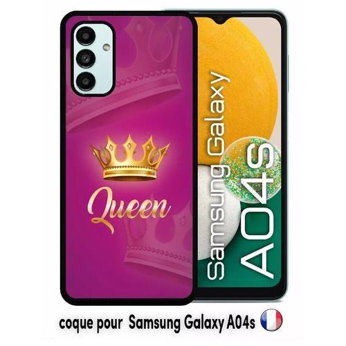 Coque Samsung Galaxy A04s - Queen Fond Rose - Silicone - Noir on Productcaster.