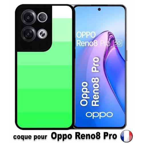 Coque Oppo Reno8 Pro - Degrad Vert Fluo - Silicone - Noir on Productcaster.