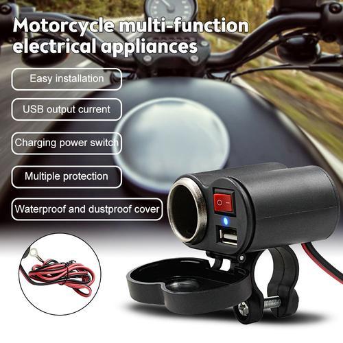 Chargeur Usb Étanche Pour Guidon De Moto Avec Adaptateur De Briquet... on Productcaster.