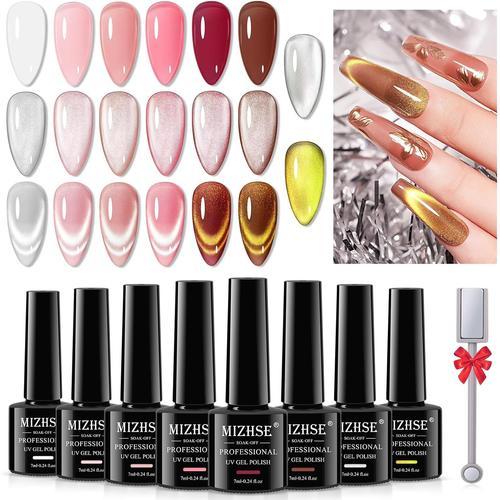 Lot De 6 Vernis À Ongles Uv - 8 Couleurs - Vernis À Ongles Gel Nude... on Productcaster.