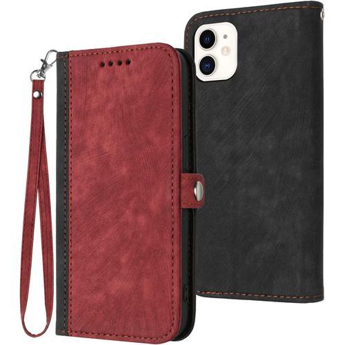 Coque Pour Iphone 12 / Iphone 12 Pro (6,1 Pouces), Etui En Cuir Pu ... on Productcaster.