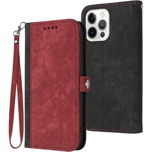 Coque Pour Iphone 14 Pro Max (6,7 Pouces), Etui En Cuir Pu Premium ... on Productcaster.