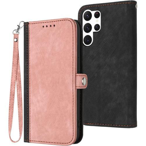 Coque Pour Samsung Galaxy S23 Ultra 5g, Etui En Cuir Pu Premium Hou... on Productcaster.