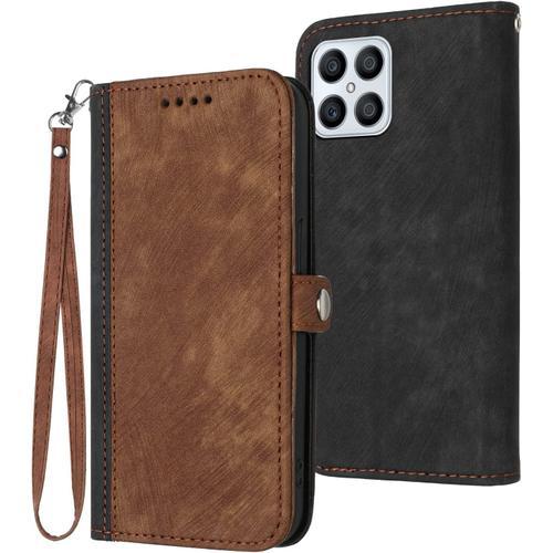 Coque Pour Huawei Honor X8 4g, Etui En Cuir Pu Premium Housse De Pr... on Productcaster.