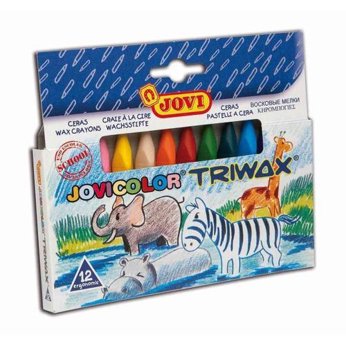 Etui 12 Crayons De Couleur Triwax Couleurs Assorties Jovi 973/12 on Productcaster.