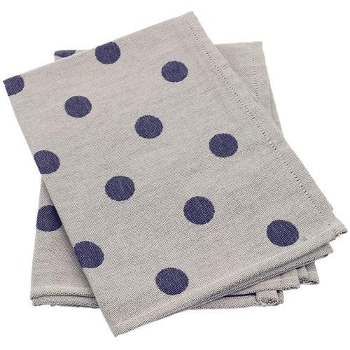 Lot De 2 Torchons De Cuisine Toile 50x70 Cm Coton Spot Bleu on Productcaster.