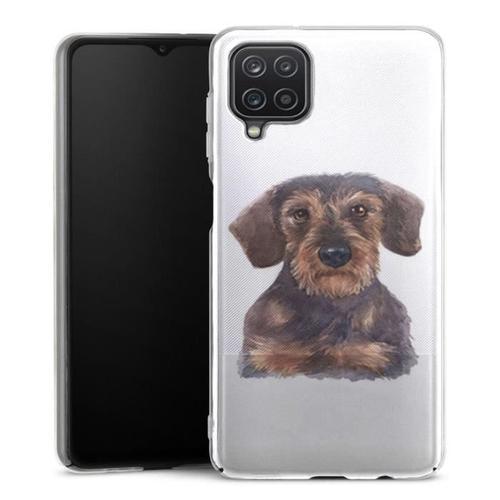 Coque Samsung Galaxy A12 Regard Teckel - Silicone - Animaux on Productcaster.