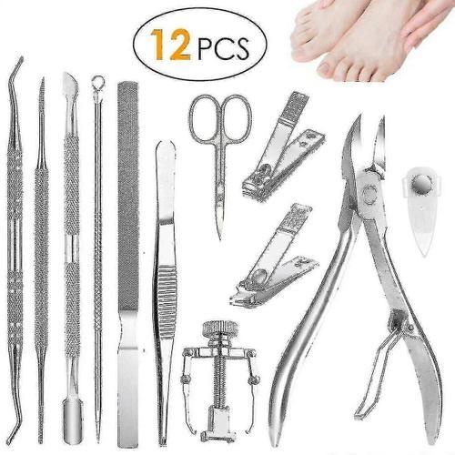 12pcs / Set Outils De Pédicure Professionnels Ingrown Toenail Tools... on Productcaster.