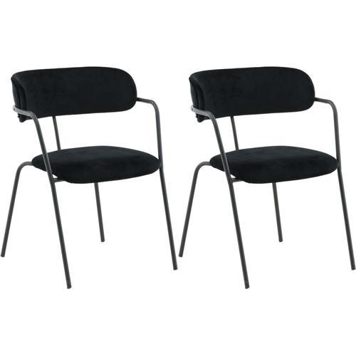 Fauteuil En Acier Et Velours Arrow (Lot De 2) on Productcaster.