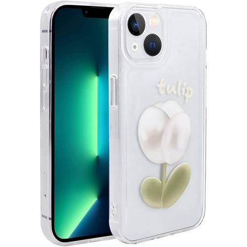 Coque Pour Iphone 13, Transparente Fleurs Motif Coque Silicone 3d F... on Productcaster.