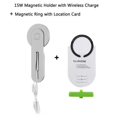 avec charge - Support de téléphone portable magnétique 15W pour iPh... on Productcaster.