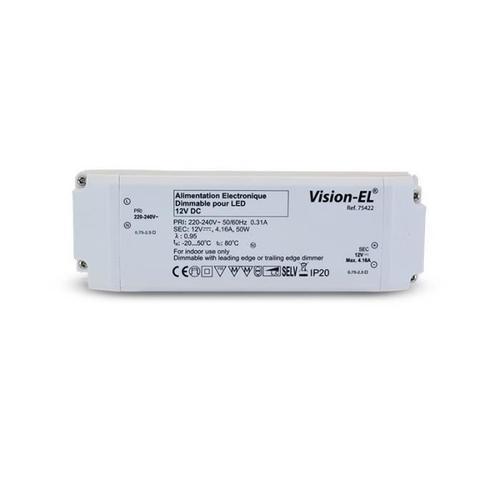 Alimentation Led Vision-El 12v Dc Dimmable Coupure Phase 50 Watt Ip... on Productcaster.