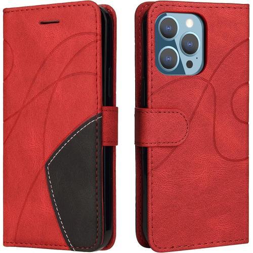 Coque Pour Iphone 13 Pro (6,1 Pouces), Etui En Cuir Pu Portefeuille... on Productcaster.