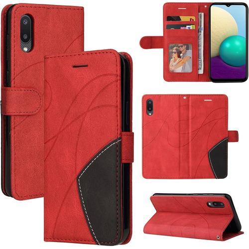 Coque Pour Samsung Galaxy A02 / M02, Etui En Cuir Pu Portefeuille H... on Productcaster.