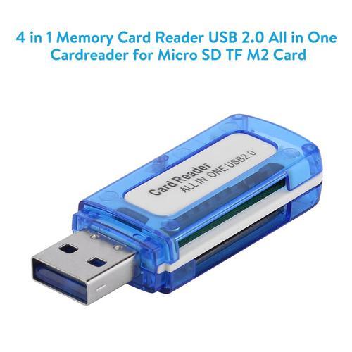 Lecteur De Cartes Mémoire 4 En 1, Usb 2.0, Tout-En-Un, Pour Micro S... on Productcaster.