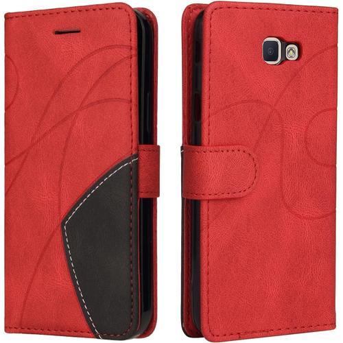 Coque Pour Samsung Galaxy J5 Prime, Etui En Cuir Pu Portefeuille Ho... on Productcaster.