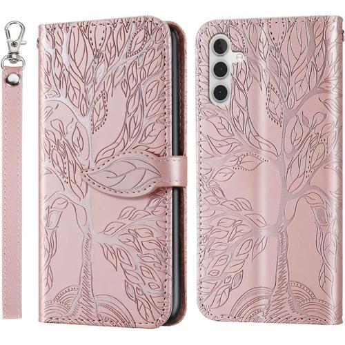 Coque Pour Samsung Galaxy A15 5g, Etui En Cuir Pu Antichoc Avec Rab... on Productcaster.