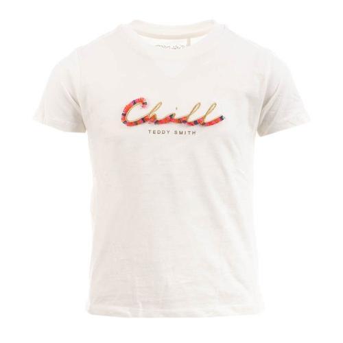 T-Shirt Blanc Fille Teddy Smith Frindge on Productcaster.