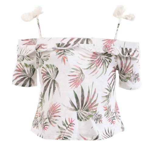 Top Blanc À Fleurs Fille Teddy Smith Tibiza on Productcaster.