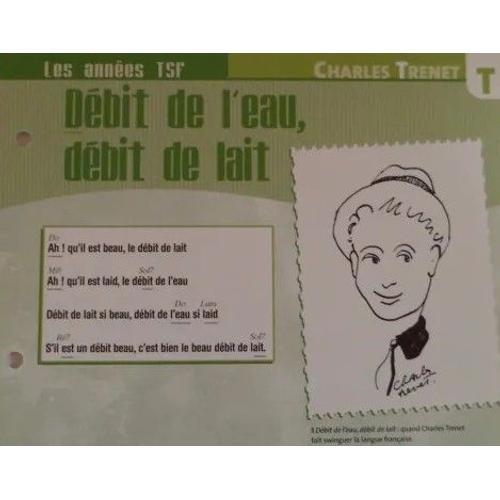 Fiche Chanson Débit De L'eau, Débit De Lait Charles Trenet on Productcaster.