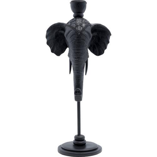 Bougeoir tête d'éléphant noir 36cm Kare Design on Productcaster.