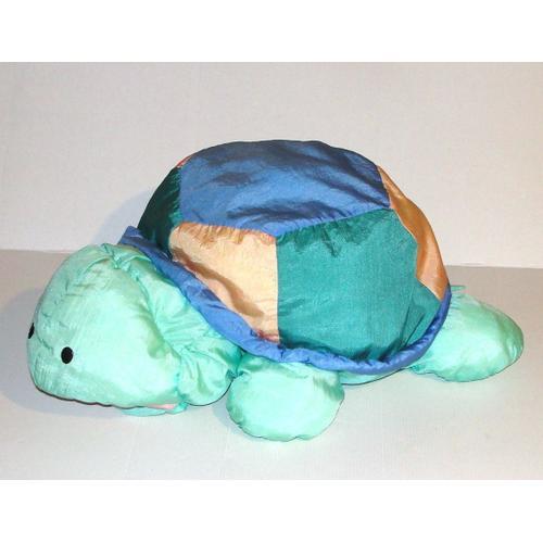 Peluche Tortue En Toile Style Puffalump - Doudou Tortue Coloré 50 Cm on Productcaster.