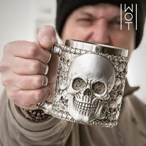 Tasse En Acier Inoxydable Crâne En 3d - Mug Tête De Mort Cranes Mul... on Productcaster.