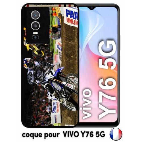 Coque Pour Vivo Y76 5g - Motocross 2 - Silicone - Noir on Productcaster.