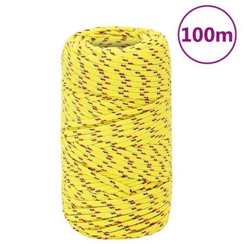 vidaXL Corde de bateau Jaune 2 mm 100 m Polypropylène on Productcaster.