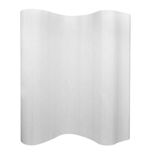 vidaXL Cloison de séparation Bambou Blanc 250 x 165 cm on Productcaster.