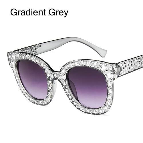 Gris Dégradé - Lunettes De Soleil Carrées Surdimensionnées Pour Fem... on Productcaster.