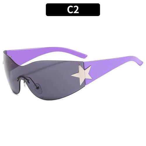 C2 - lunettes de soleil sans bords pour hommes et femmes, style Pun... on Productcaster.