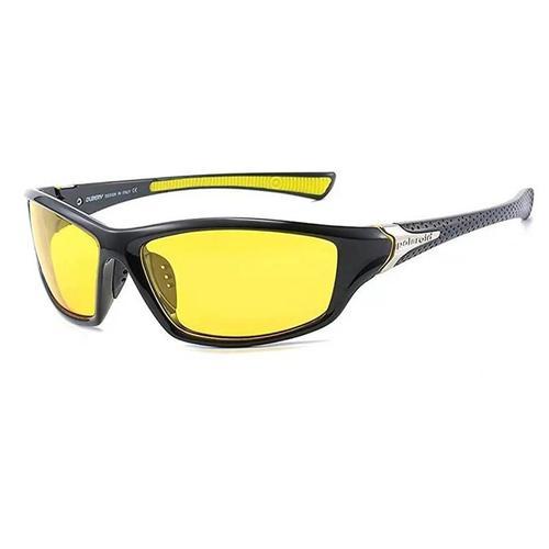 Noir Jaune - Lunettes De Soleil Vintage Pour La Conduite, Lumière A... on Productcaster.