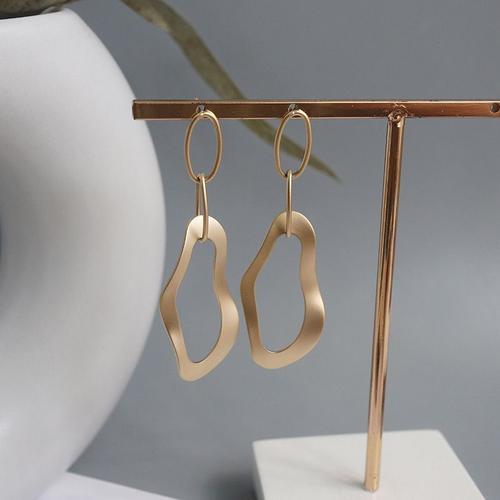 Bijoux Femme Boucles D'oreilles En Métal Rond Boucles D'oreilles Ov... on Productcaster.