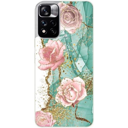 Coque Pour Redmi Note 11 4g Et 11s Marbre Fleur Turquoise on Productcaster.