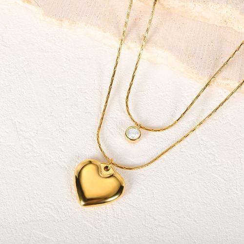 Collier Avec Pendentif Love En Or 18 Carats Pour Femme Ins Neck Cha... on Productcaster.