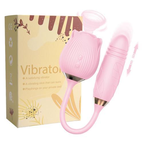 Rose Thrusting Sucer Vibromasseur Sex Toy Pour Femme Anal Double Tê... on Productcaster.