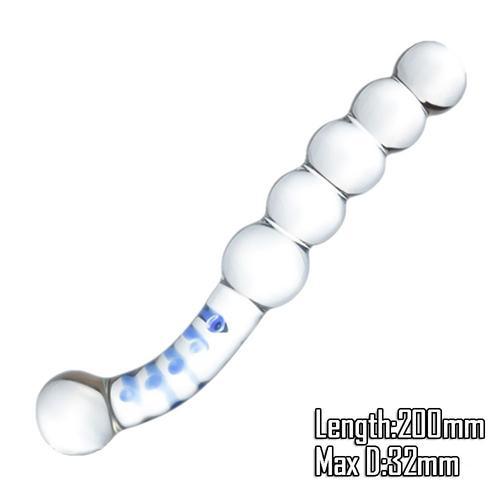 Pyrex Verre Gode Faux Pénis Cristal Anal Perles Butt Plug Masseur D... on Productcaster.