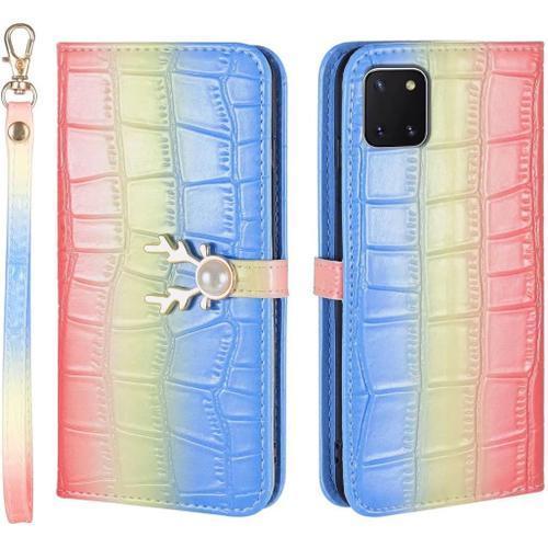 Coque Samsung Note 10 Lite Etui Portefeuille Motif Crocodile Pliant... on Productcaster.