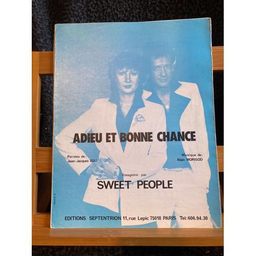 Sweet People Adieu Et Bonne Chance Partition Chant Piano Accords Ed... on Productcaster.