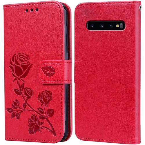 Coque Pour Samsung Galaxy S10, Housse Premium En Cuir Pu Portefeuil... on Productcaster.