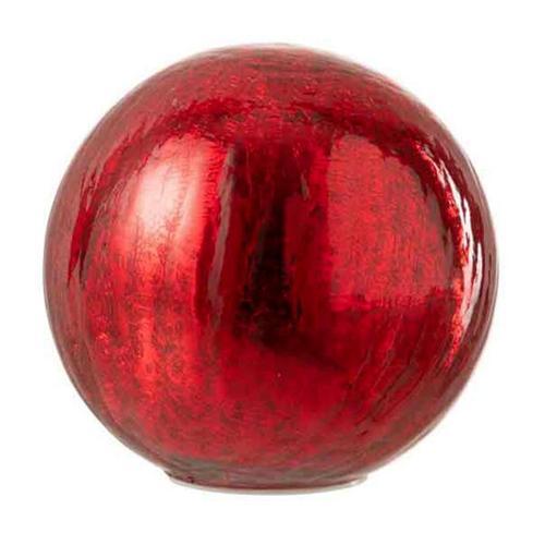 Paris Prix - Boule En Verre Led Déco "sazo" 15cm Rouge on Productcaster.