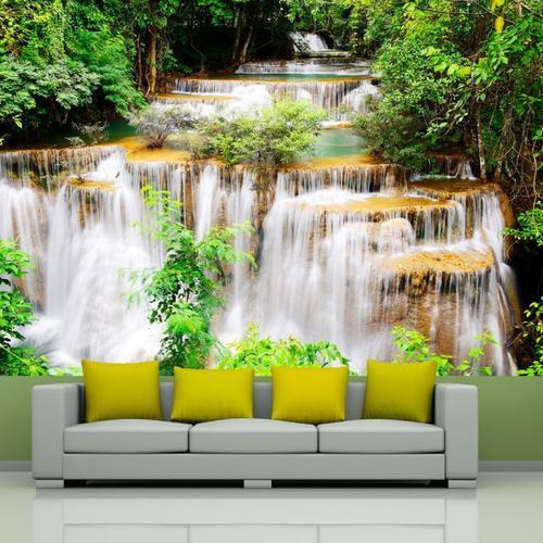 Paris Prix - Papier Peint "thai Waterfall" 140 X 200 Cm on Productcaster.