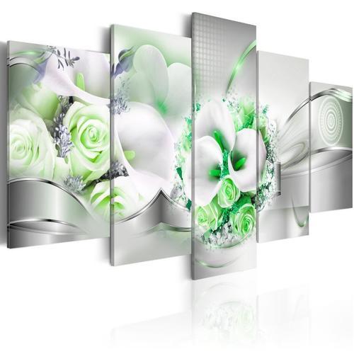 Paris Prix - Tableau Imprimé "emerald Bouquet" 100 X 200 Cm on Productcaster.