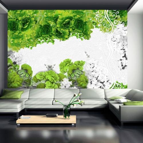 Paris Prix - Papier Peint "colors Of Spring : Green" 245 X 350 Cm on Productcaster.