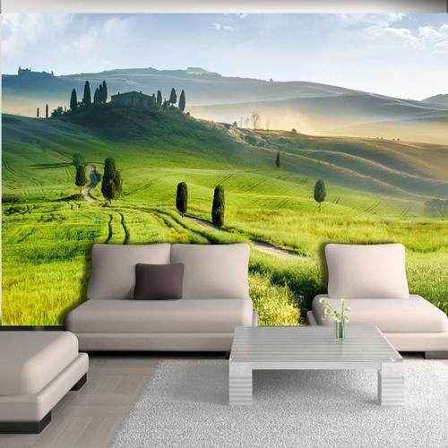 Paris Prix - Papier Peint "morning In The Countryside" 140 X 200 Cm on Productcaster.