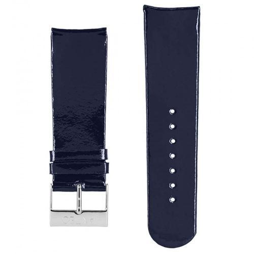 Bracelet Plat Pour Montre Akteo 25 Mm Cuir Vernis Bleu Foncé on Productcaster.