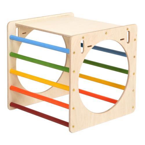 Katehaa Activity Cube En Bois Aux Couleurs De L'arc-En-Ciel | Struc... on Productcaster.